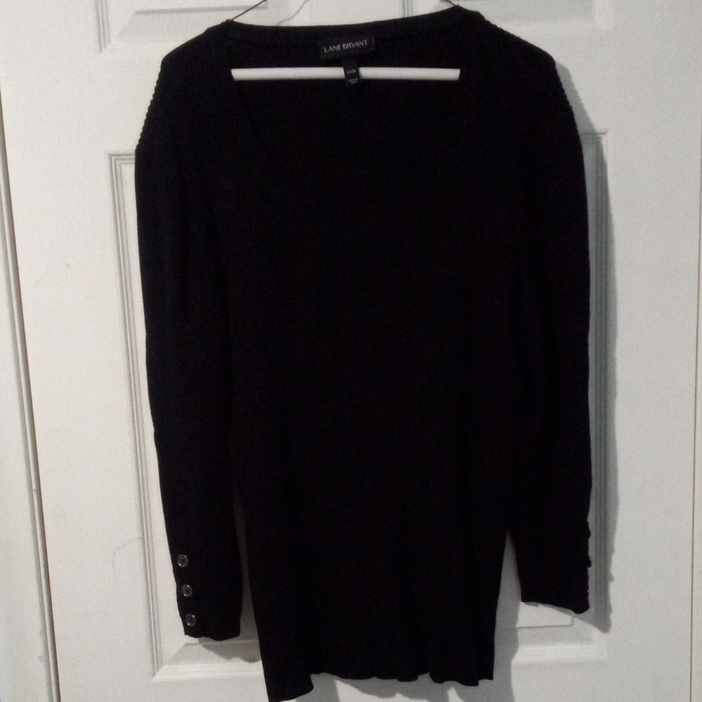 Lane Bryant Classic Black Scoop Neck Sweater